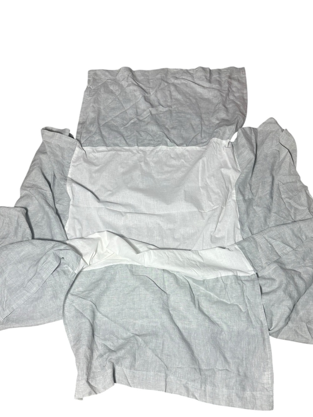 Pottery barn kids 100% linen crib bed skirt one size gray‎